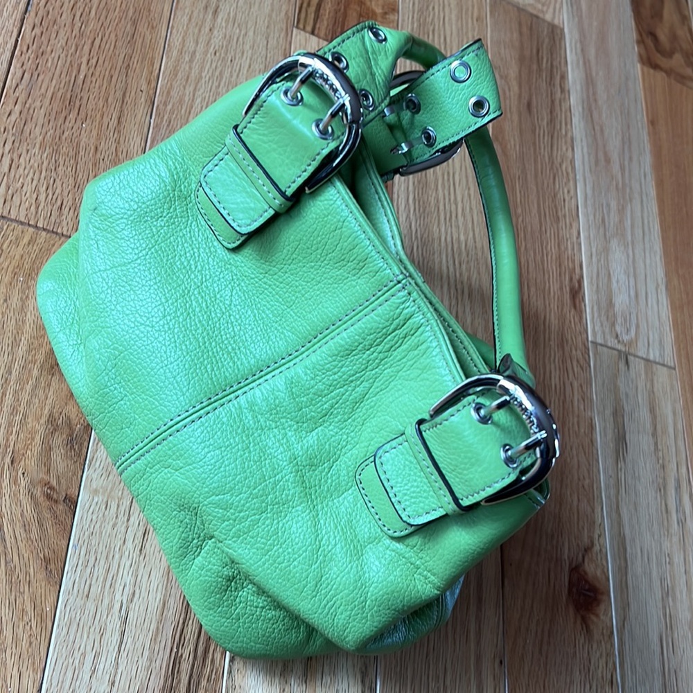 Tignanello lime green bag